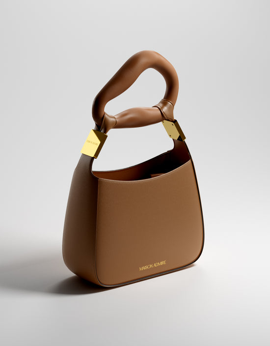 Bolso de piel vegana marrón hecho en España