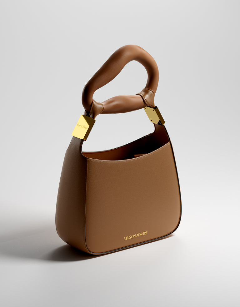 Bolso de piel vegana marrón hecho en España